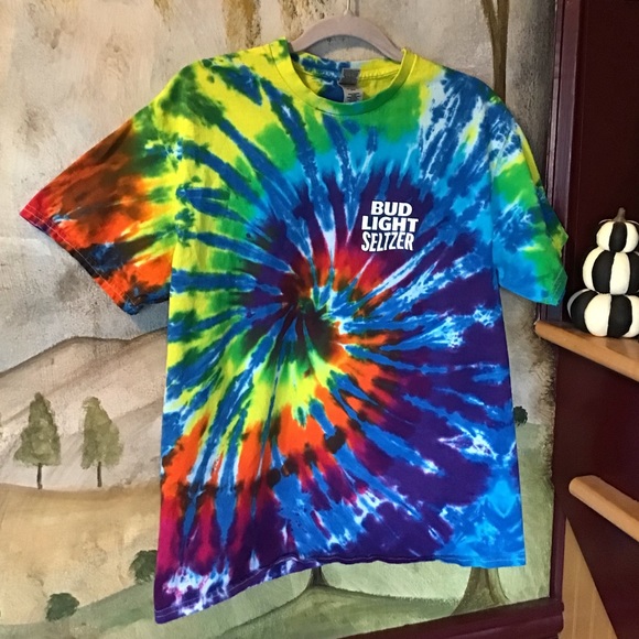 Bud Light Seltzer Shirt Adult/Unisex Large Tie Dye Short Sleeve - Picture 6 of 6